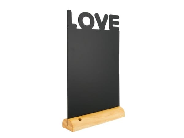 Securit® silhouet LOVE bords-skylt svart