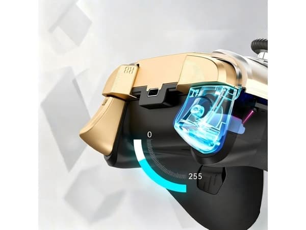Machenike G5Pro Flagship Wireless Game Controller with Gyro Charging Station and Button Mapping - Black and Gold