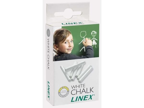 Styrelsekrita Linex vit - (10 st.)