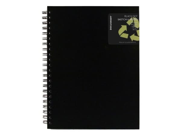 Skitseblok A4 Med PP Front Sort