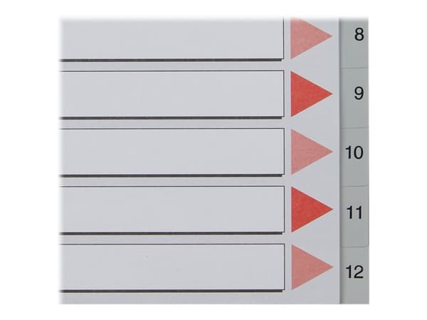 Esselte index A4 1-12 plast grå (set)
