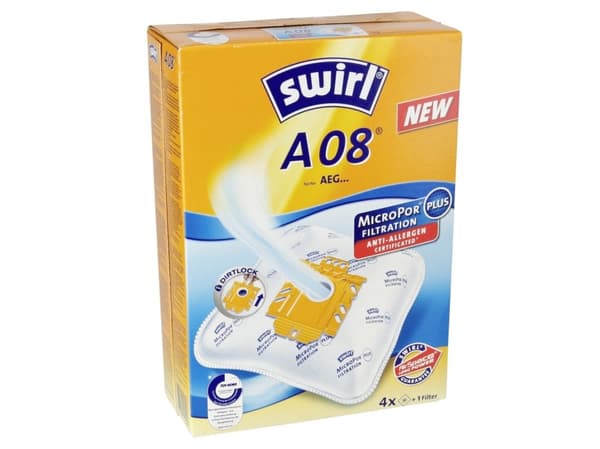 Swirl A 08, Dammpåse, Vit, 4 styck