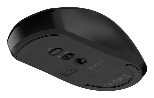 NATEC Hawk 2 Wireless, högerhand, laser, RF Trådlös, 3200 DPI, Svart