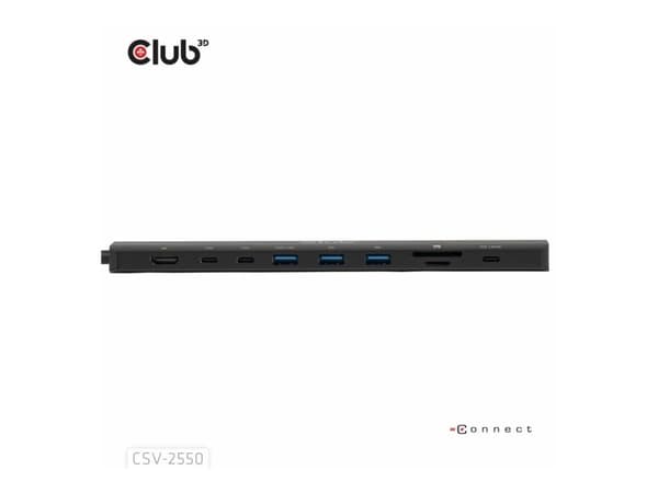 Club3D Portable Docking USB-C ->2xUSB-C/3xUSB-A/HDMI/SD 140W detaljhandel