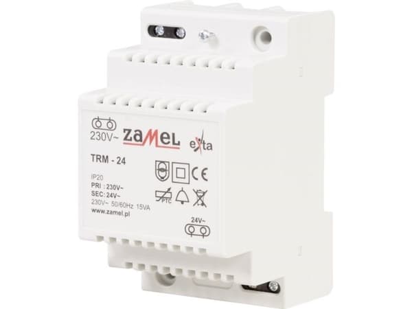 Zamel TRM-24 Dörklokke-transformator 24 V/AC 0,63 A