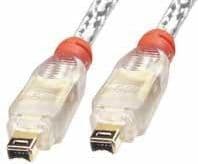 Lindy Premium FireWire Cable 4/4, 10m, Hankjønn/hankjønn, 10 m