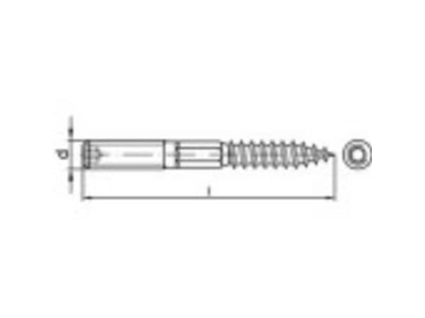 TOOLCRAFT sträckskruv M12 100 mm stål galvaniserat 50 st