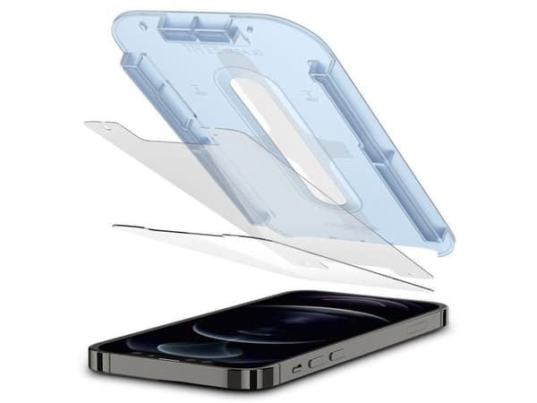 Spigen AGL01801, Apple, iPhone 12 / iPhone 12 Pro, Läpinäkyvä, 2 kpl