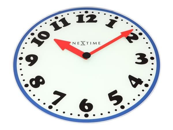 Nextime Boy - Klocka - kvarts - väggmonterbar - 43 cm - blå