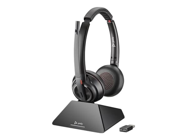 Poly Savi 8220 UC - Standard - hodesettsystem - on-ear - DECT 6.0 - trådløs
