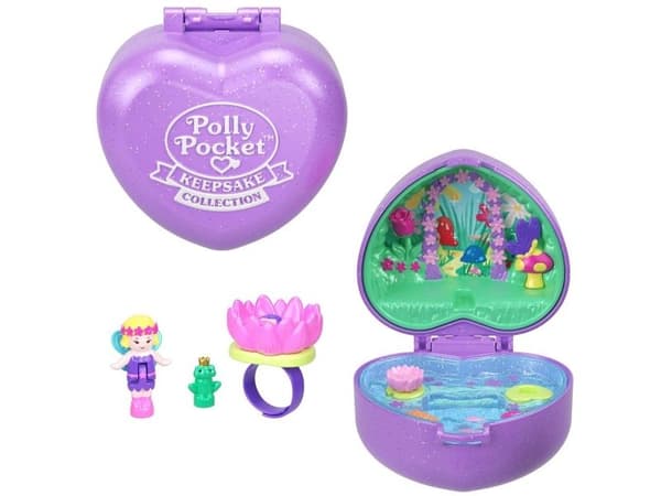 Polly Pocket Heart Set med ring