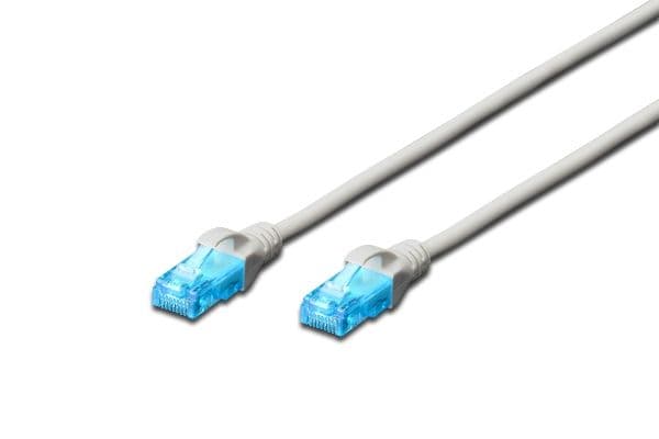 DIGITUS Ecoline - Patchkabel - RJ-45 (han) til RJ-45 (han) - 15 m - UTP - CAT 5e - booted - grå