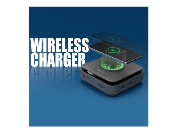 j5create JCD3199 - Dockningsstation + trådlös laddare - USB-C 3.1 - HDMI - 1GbE