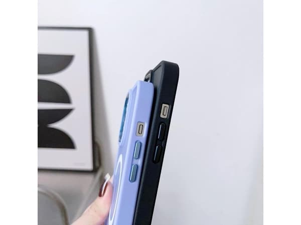 Magnetic Color Matte Case for iPhone 15 Plus - purple