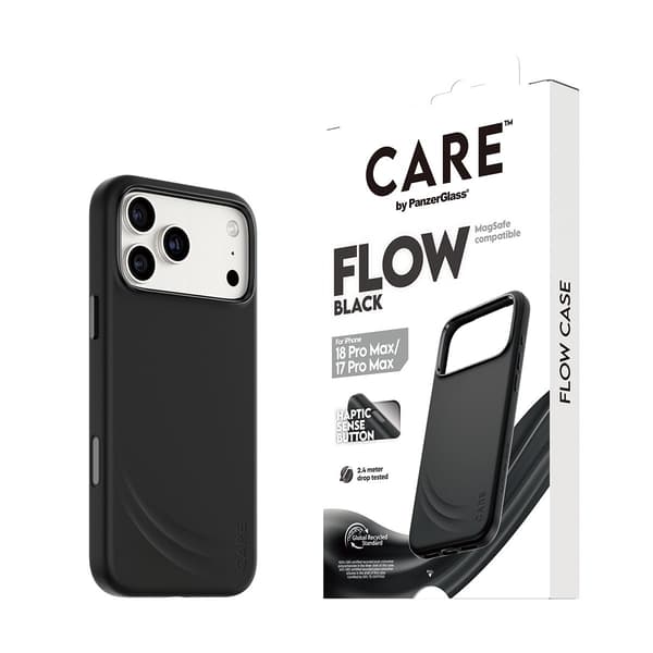 CARE by PanzerGlass Flow Case Schwarz m. MagSafe iPhone 18 Pro Max | 17 Pro Max