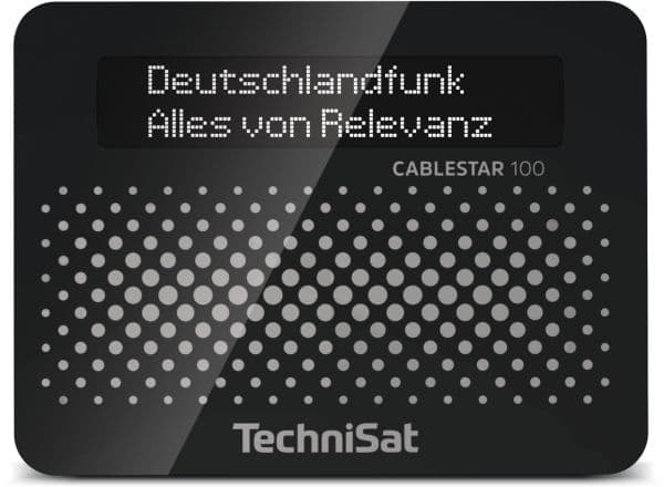 TechniSat CABLESTAR 100, Kello, Digitaalinen, AAC, OLED, USB A-tyyppi, Musta