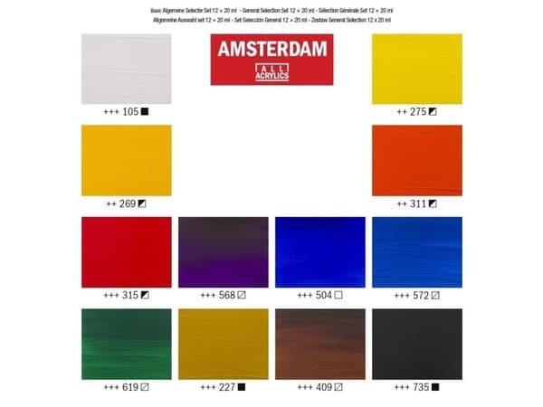 Schjerning Amsterdam Standard Series akrylfärg – urval | 12 x