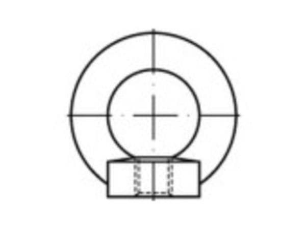 TOOLCRAFT 109429 ringmuttrar M36 DIN 582 stål 1 st