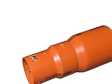 Wavin 110 mm PVC-avloppsanslutning för 75/65 mm dräneringsrör, spets
