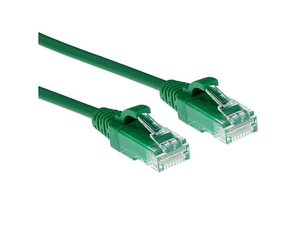 ACT Green slimline patchkabel CAT6 U/UTP 1 m med RJ45 (DC9701)