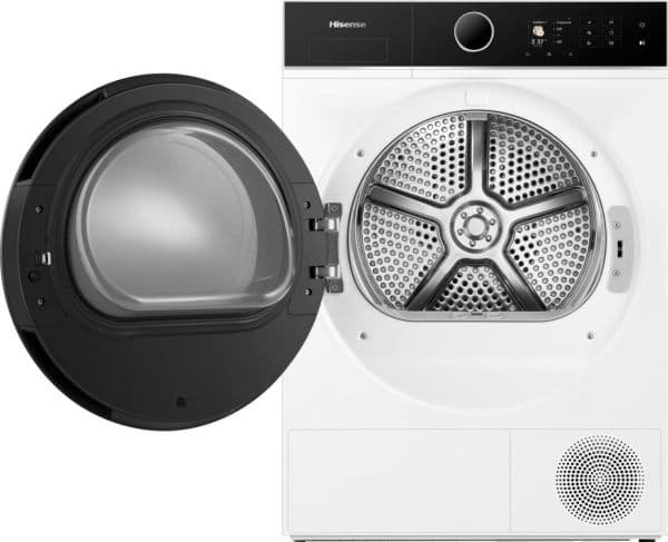 Hisense DH5I804BWCD, Fristående, Frontmatad, Värmepump, Vit, Rotations-, Röra, Vänster