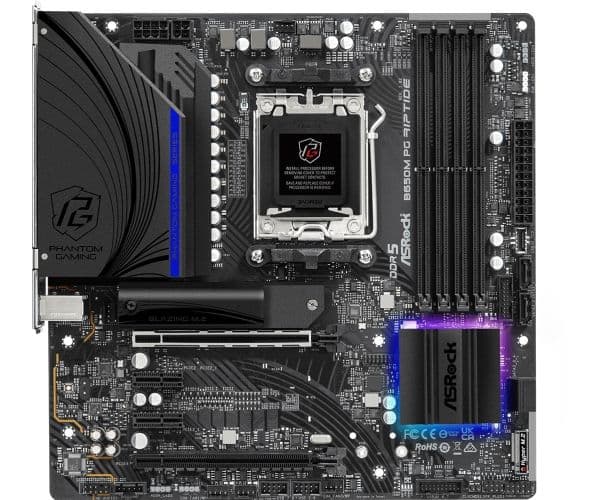 ASRock B650M PG Riptide - Emolevy - micro-ATX - Socket AM5 - AMD B650 piirisarja - USB 3.2 Gen 1, USB 3.2 Gen 2, USB-C 3.2 Gen2 - 2.5 Gigabit LAN -...