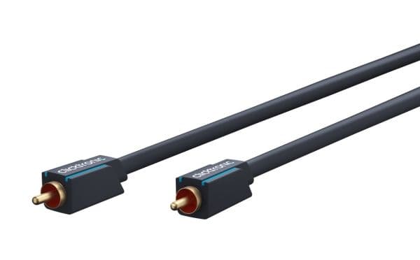 ClickTronic 2m Audio Cable, RCA, Hankjønn, RCA, Hankjønn, 2 m, Blå, Gull