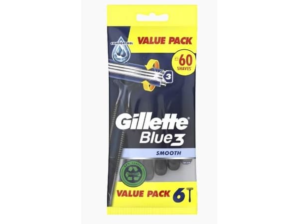 Gillette Blue 3 Smooth partakone miesten 6 kpl.