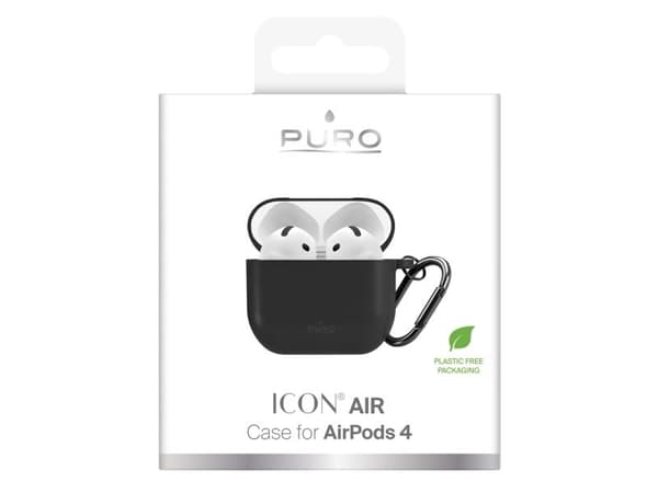 Puro Icon-etui til AirPods 4 - sort