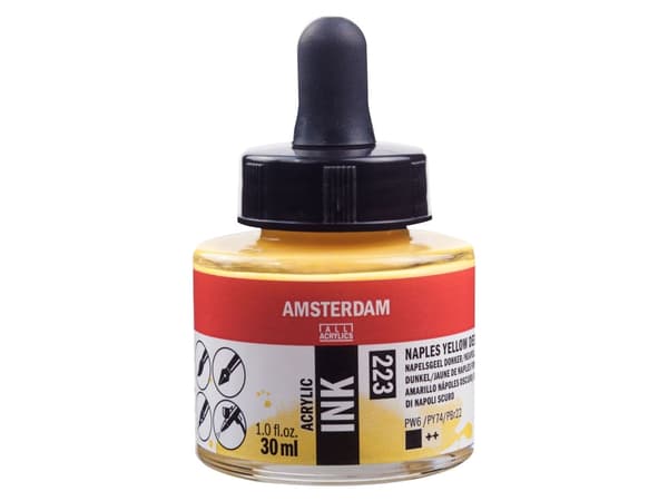 Amsterdam akryl ink bottle Naples Yellow Deep 223