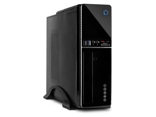 Inter-Tech IT-607, Työpöytä, PC, Musta, mikro ATX, Mini-ITX, 1x 80 mm, 80 mm