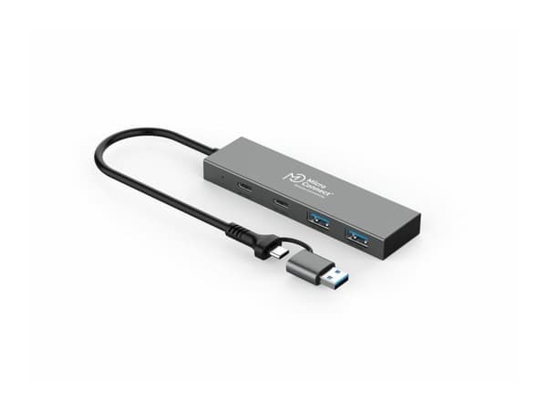MicroConnect - Hubb - 2 x USB-C 3.2 Gen 2 + 2 x USB 3.2 Gen 2 - skrivbordsmodell