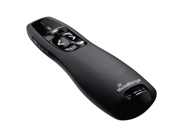 MediaRange - Presentasjonsfjernstyring - 5 knapper - RF - svart