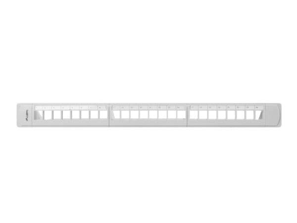 Lanberg PPKS-1124-S - Patchpanel (blank) - stativmonterbar - grå - 1U - 19" - 24 porte