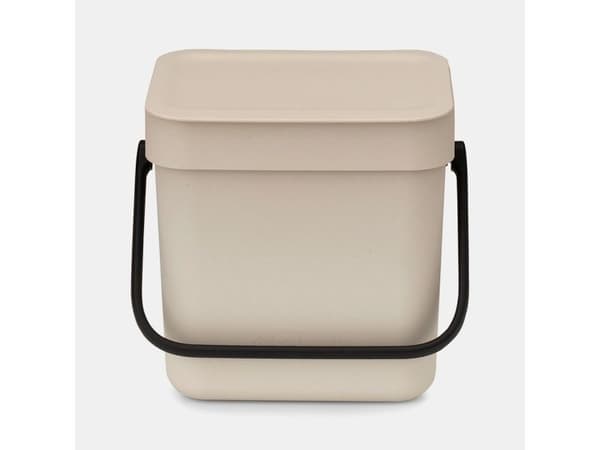 Brabantia Sort & Go, 3 l, Rektangulär, Återvunnen plast, Beige, Manuell, Plast
