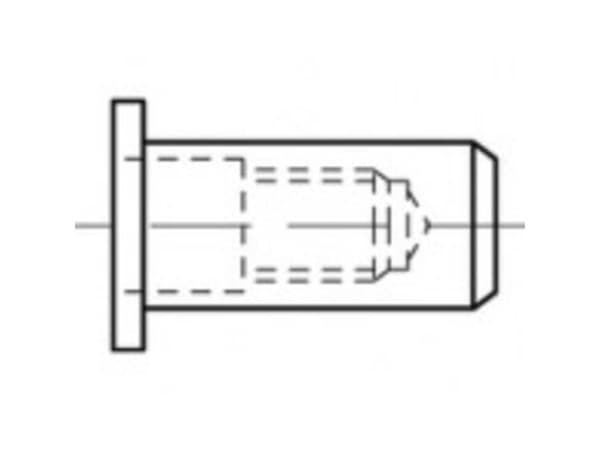 TOOLCRAFT TO-5444283 blindnitmutter M5 stål, 500 st.
