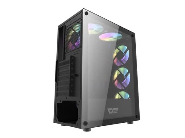darkFlash DK151, Midi Tower, PC, Sort, ATX, ITX, Micro ATX, ABS, Herdet glass, 16 cm