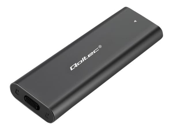 Qoltec-kapsling | enhetsfack förM.2 SATA SSD | NVME | USB typ C