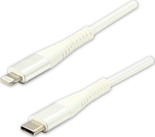USB-kabel Logo USB-C til Lightning 2 m, hvit