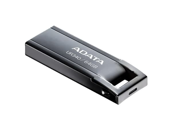 ADATA UR340 - USB flash-enhet - 64 GB - USB 3.2 Gen 1 - svart