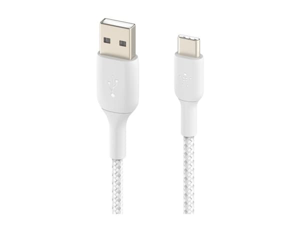 Belkin BoostCharge - USB-kabel - USB-C (hann) til USB (hann) - 2 m - hvit