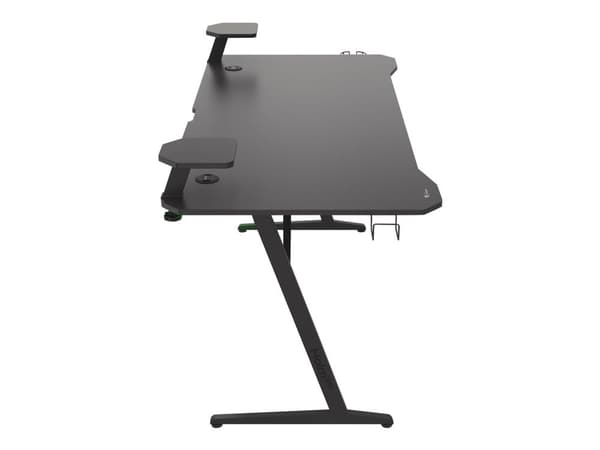 Genesis Holm 510 RGB - Skrivbord - rectangular with contoured corners - svart - svart bas