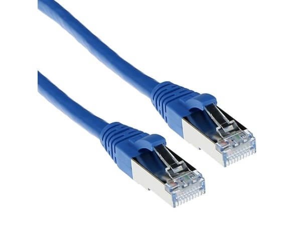 Blå 5 m LSZH SFTP CAT6A patchkabel snagless med RJ45