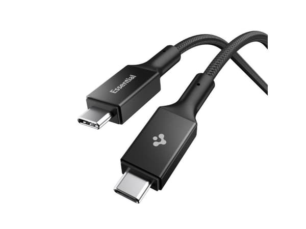 Spigen Essential EB24015CC USB-C til USB-C 240W kabel 150 cm - svart