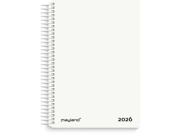 Dagkalender hvid PP-plast 2026