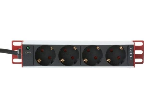 Techly I-CASE M10-4ITY patch-skap til serverpanel, strømuttaksblokk
