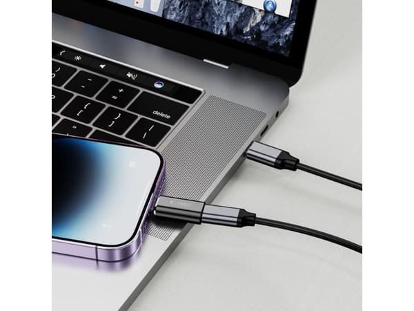 Tech-Protect UltraBoost Lightning (hane) / USB-C (hona) adapter - svart