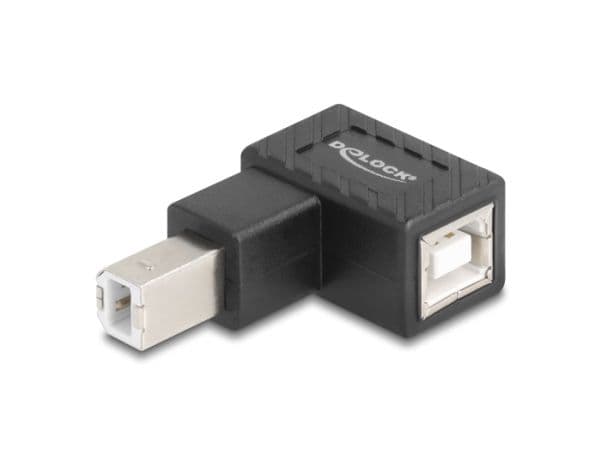 Delock - USB-adapter - USB-type B (hann) til USB-type B (hunn) nedvinklet - USB 2.0 - svart