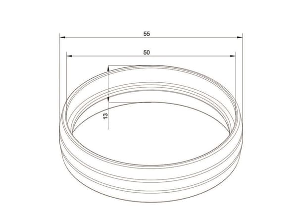 Multibrackets M Pro - Monteringskomponent (rørdekke) - plastikk - hvit - stangmontering