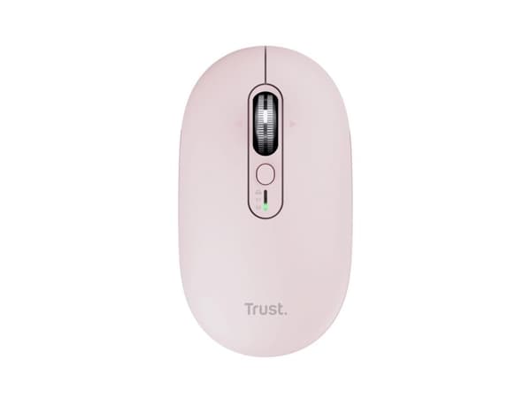 Trust Seron Slim Multi, Ambidekstriøs, Optisk, RF trådløs + Bluetooth, 3200 DPI, Rosa